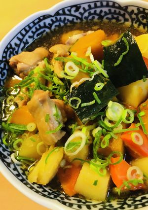 時間差煮●鶏もも肉とかぼちゃ＆根菜の甘煮-レシピのメイン写真