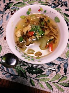 簡単ダイエット!野菜キノコの白だしスープ-レシピのメイン写真