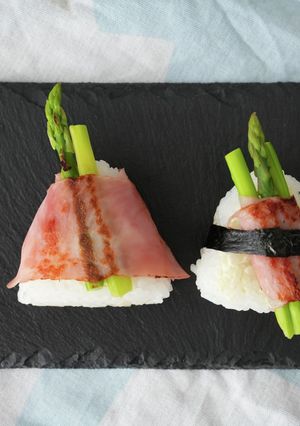 パリおにぎり。アスパラベーコンおにぎり-レシピのメイン写真