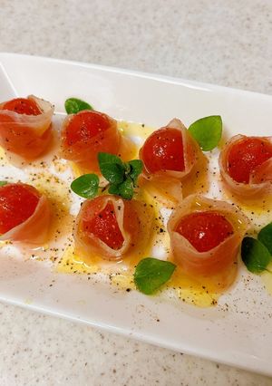 湯剥きミニトマトとガリのサラダ-レシピのメイン写真
