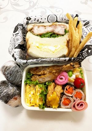 塾弁（昼、夕方軽食）2023.11.04-レシピのメイン写真