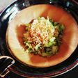 大根の葉を茹でたので作った小鉢
