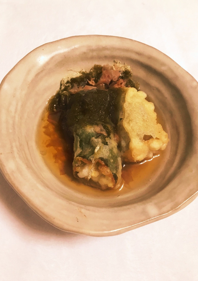 万願寺とうがらしと餅の揚げ浸し-レシピのメイン写真