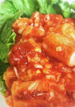 簡単チーちくチリ（エビチリソースちくわ）-レシピのメイン写真