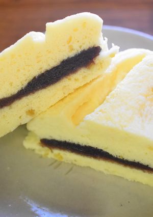 柚子香る米粉の蒸しケーキ♡あんサンド-レシピのメイン写真