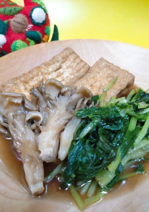大根菜と厚揚げの煮物　-レシピのメイン写真