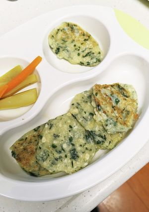 【離乳食】つかみ食べ　豆腐おやき-レシピのメイン写真