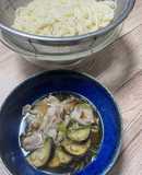 豚バラとナスのそうめん（ひやむぎ）