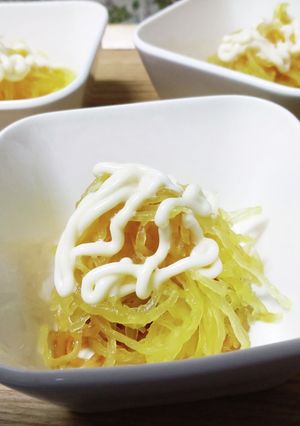 錦糸瓜(そうめんカボチャ)のマヨぽん酢-レシピのメイン写真