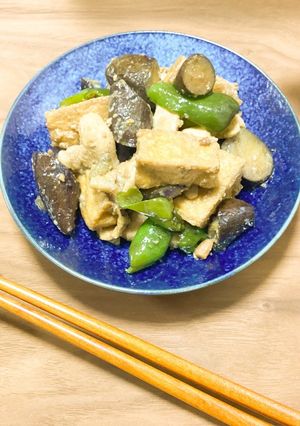 鶏と厚揚げのニンニク味噌炒め-レシピのメイン写真