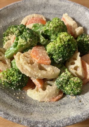季節の野菜のごまマヨサラダ-レシピのメイン写真