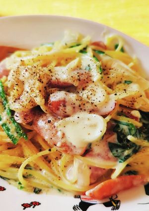 ざっくりレシピ:クリームパスタ-レシピのメイン写真