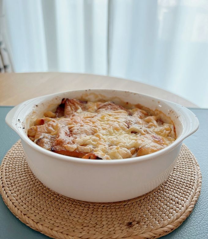 簡単オニオングラタンスープ カップスープ by nabeko