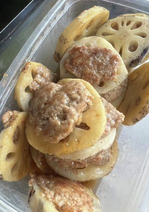 蓮根の肉詰めステーキ-レシピのメイン写真