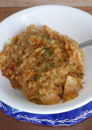 不器用チキンカレーミルクリゾット-レシピのメイン写真