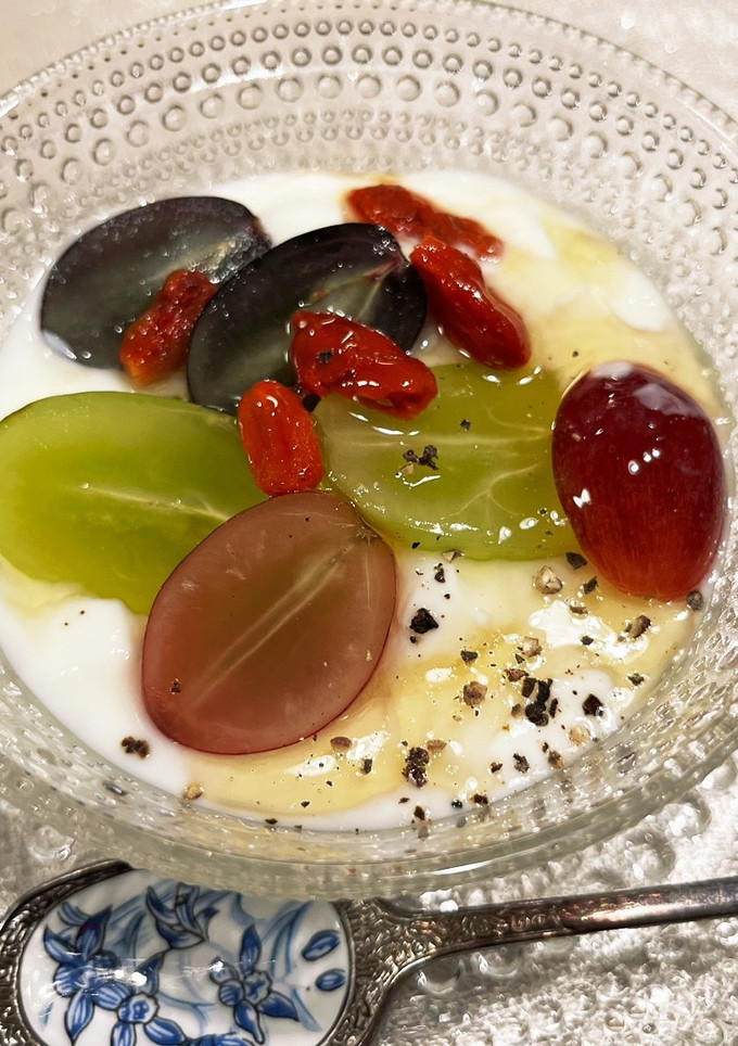 ぶどうと枸杞のはちみつヨーグルト-レシピのメイン写真