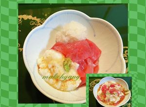 お刺身マグロとろろ芋と大根おろし-レシピのメイン写真
