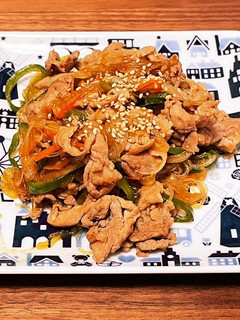 豚こまで簡単!コク旨チャプチェ-レシピのメイン写真