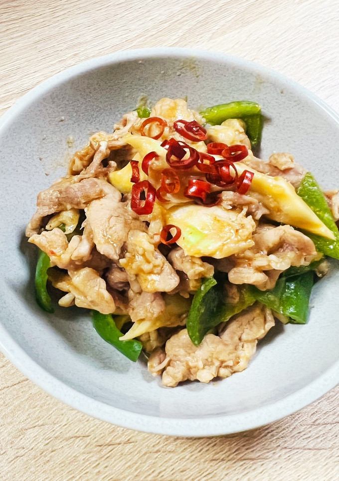 弁当用★豚肉ピーマン舞茸のピリ辛味噌炒め-レシピのメイン写真