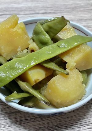 ささげとじゃがいもの煮物-レシピのメイン写真