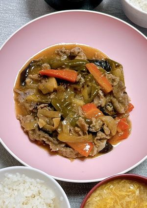 豚肉と野菜の黒酢あんかけ炒め-レシピのメイン写真