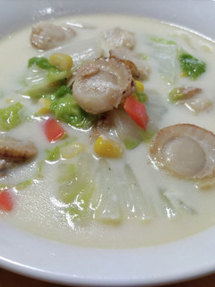 ベビーホタテと白菜のクリーム煮-レシピのメイン写真