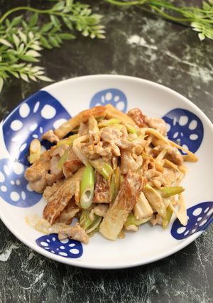 ダイエット！ちくわと葱のほんだしマヨ炒め-レシピのメイン写真