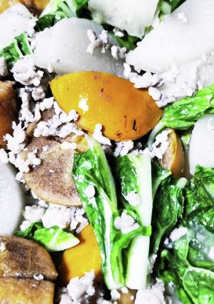 大根、柿のミンチ炊き！厨房ばあばぁ！-レシピのメイン写真