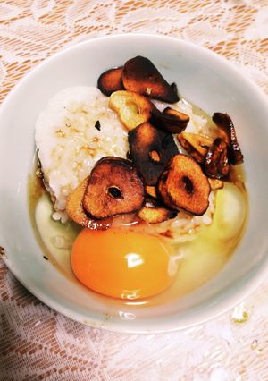 ふじの男の料理　ガーリック卵かけご飯-レシピのメイン写真