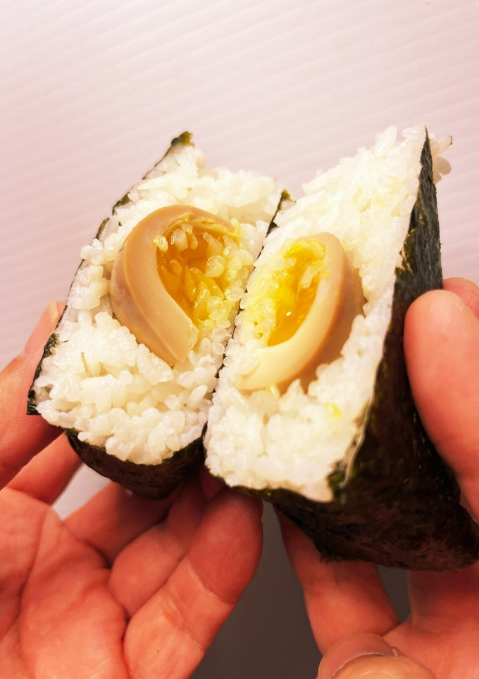 アメリカで作る味玉おにぎり(殺菌卵使用)-レシピのメイン写真