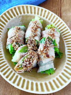 レンジで簡単♪レタス肉巻き-レシピのメイン写真