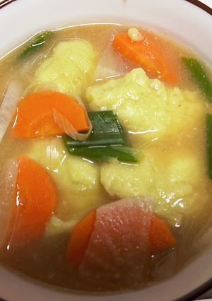 枝豆のペースト入り骨太すいとん♪-レシピのメイン写真