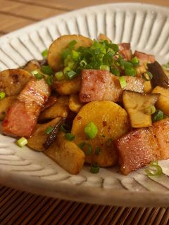 長芋とベーコンとエリンギのバター醤油炒め-レシピのメイン写真