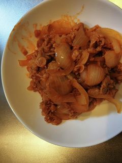豚バラ肉と玉ねぎのケチャップ炒め-レシピのメイン写真