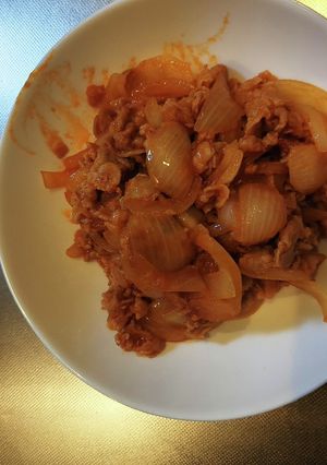 豚バラ肉と玉ねぎのケチャップ炒め-レシピのメイン写真