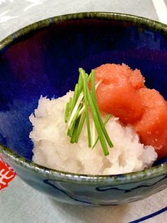 ピリッと旨い!明太子のおろし和えネギ添え-レシピのメイン写真