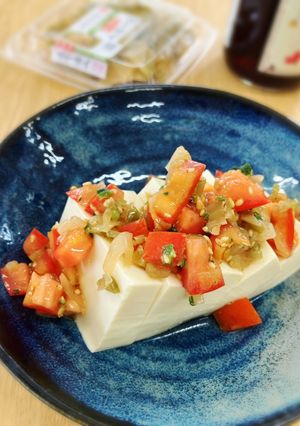ザーサイとトマトのサラダ風冷や奴-レシピのメイン写真