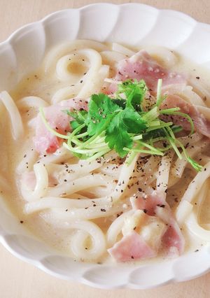 冷凍うどんチーズクリーム-レシピのメイン写真
