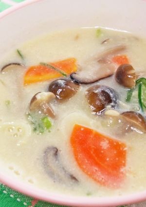 【学校給食】きのこの豆乳スープ-レシピのメイン写真