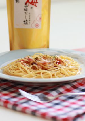 梅の旨味だし塩でペペロンチーノ-レシピのメイン写真