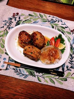 れんこんのはさみ照り焼きつくねバーグ-レシピのメイン写真
