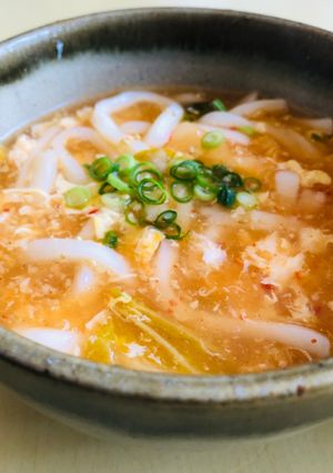 簡単節約うどんレシピ☆キムチうどん-レシピのメイン写真