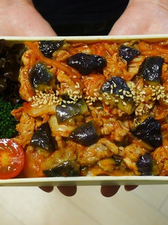 電子レンジで簡単★豚なすキムチの丼弁当-レシピのメイン写真