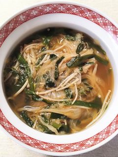 簡単✿ニラと もやし エノキの中華スープ-レシピのメイン写真