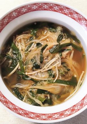 簡単✿ニラと もやし エノキの中華スープ-レシピのメイン写真