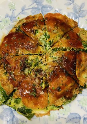 春菊嫌いなお子様に!春菊のチーズ焼き-レシピのメイン写真