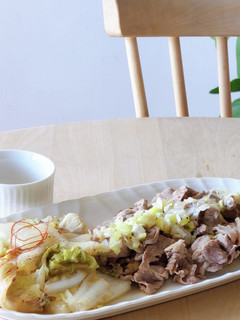 焼き肉店のねぎ塩ダレ★白菜蒸し煮の牛肉-レシピのメイン写真