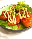 ガッツリ系‪☆ピリ辛鶏モモ唐揚げ丼
