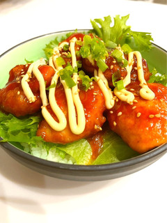 ガッツリ系☆ピリ辛鶏モモ唐揚げ丼-レシピのメイン写真