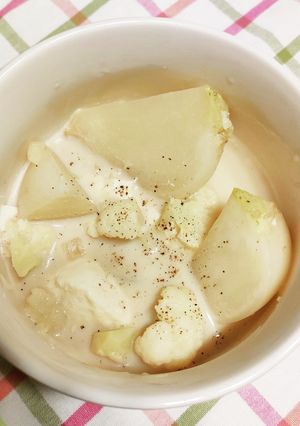 かぶとカリフラワーの豆乳スープ-レシピのメイン写真